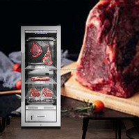 Armoire de maturation de viande, réfrigérateur de maturation à sec, contrôle de la température et de l'humidité, porte vitrée, réfrigérateur commercial pour la maturation des steaks