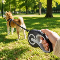 Laisse de chien rétractable automatique de 3 m, avec anneau en C solide, pour la promenade des chiens de petite/moyenne/grande taille, modèle ABS, fournie directement par l'usine