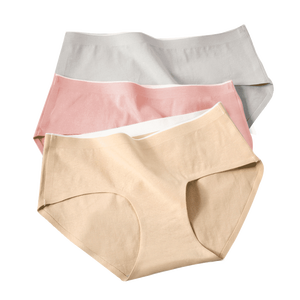 Vendita calda di slip donna senza cuciture a nido d'ape vita media traspirante estate slip sottili per le ragazze - Product Image 4