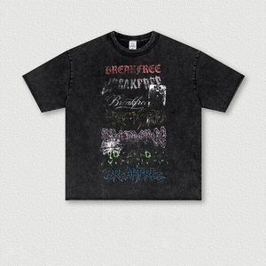 เสื้อยืดโอเวอร์ไซส์ลายกราฟิกสไตล์วินเทจสำหรับผู้ชาย ผ้าฝ้าย 100% สตรีทแวร์ พิมพ์ลายแบบดิสเทรส ฮิปฮอป รับสกรีนโลโก้ ดรอปชิปปิ้ง - Product Image 4