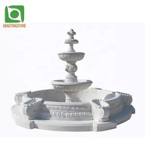बड़े आउटडोर सफेद संगमरमर पानी के फव्वारे मूर्तिकला - Product Image 4