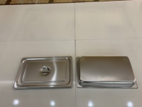 Edelstahldeckel für GN-Behälter 1/1, NSF/FDA-zertifiziert, Gastronorm-Behälterdeckel, gewerblicher Deckel, Anti-Klemm-Deckel für Dampftischbehälter, Marie Buffet Speisenwärmer