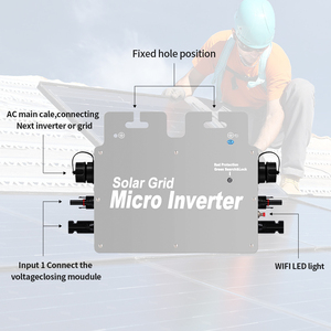 <span class=keywords><strong>Microinversor</strong></span> solar en red de 400W con aplicación móvil WIFI en espera para el hogar PV Solar Grid Tie 50Hz/60Hz Frecuencia de salida - Product Image 6