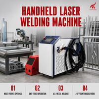 Machine de soudage au laser à fibre portative CKMACHINE 1500W avec refroidisseur d'eau intégré pour la soudure de tôles en acier inoxydable dans les ateliers