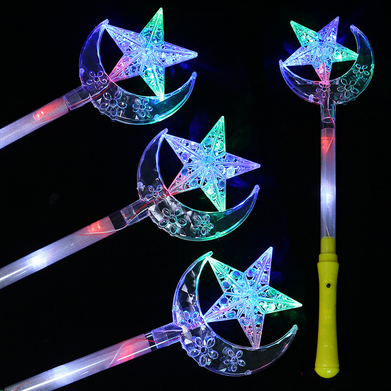 Multi-color star and moon design