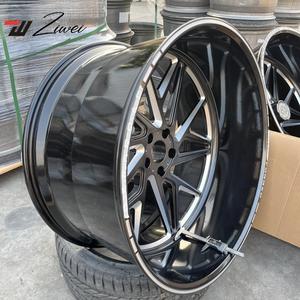 Ruedas cóncavas profundas negras forjadas ZW 22 24 26 28 pulgadas para Chevrolet Tahoe Suburban GMC Yukon XL Mercedes 8x170 llantas todoterreno - Product Image 1