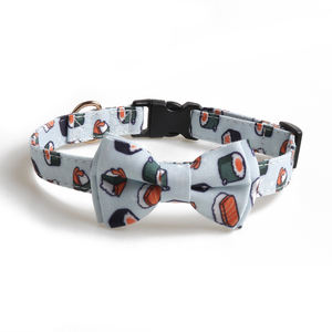Amigo 패션 럭셔리 맞춤형 조절 맞춤형 패브릭 식품 시리즈 피자 도넛 넥타이 애완 동물 장식 개 칼라 - Product Image 2