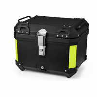Boîte à bagages arrière pour moto HY-57 ABS noire 57L pour scooter ADV Touring