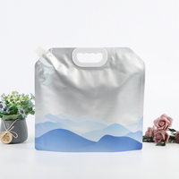 Pochette souple personnalisée en aluminium avec bec verseur et poignée, réutilisable, pour liquides (eau, boissons, lessive), vente en gros