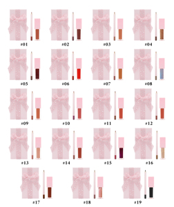 Crayon à lèvres longue tenue personnalisé, hautement pigmenté, léger, crème, avec gloss à lèvres, coffret cadeau de luxe - Product Image 3