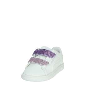 Zapatillas Puma para Niña Blancas y Moradas con Cierre de Velcro, Calzado Casual - Product Image 6