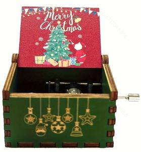 Caja de Música de Madera YIYU de Primera Calidad con Manivela, Mecanismo de Canción de 30s, Reno Grabado, Impresión UV, Estilo Americano, Regalo para el Hogar - Product Image 6