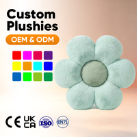 Coussin en peluche de haute qualité en forme de fleur, personnalisable OEM, avec rembourrage en coton PP, certifié ASTM963, unisexe pour enfants et adultes