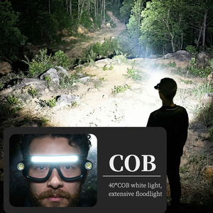 <span class=keywords><strong>Lampe</strong></span> <span class=keywords><strong>frontale</strong></span> pour lunettes OEM ODM avec lentilles COB XTE, <span class=keywords><strong>rechargeable</strong></span> Type-C, pour la pêche, le camping et les travaux de réparation - Product Image 2