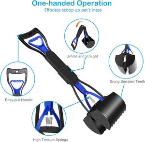 Cuchara de caca de perro plegable no rompible de alta resistencia para perros grandes y pequeños - Product Image 2