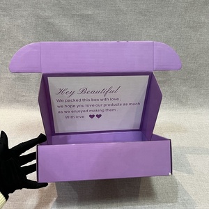 Custom folding purple print fancy shipping clothing boxes packaging for clothes