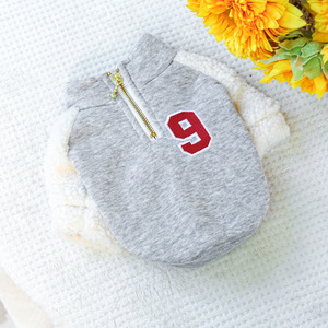 PETCIRCLE Pet Clothes for Spring and Autumn, Small Dogs and Puppies, Cute Everyday Apparel, Patchwork Size <b>9</b> Zipper Jacket - Product Image 3