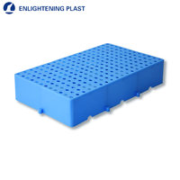 Palette en plastique de qualité alimentaire 600x400x120mm pour entrepôt frigorifique et logistique de la chaîne du froid