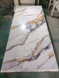 Panneau mural en marbre PVC UV à impression haute définition étanche en relief 3D pour feuille de décoration intérieure - Product Image 4