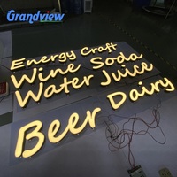 Enseigne LED personnalisée avec logo 3D de qualité supérieure, éclairage frontal et options d'éclairage halo pour l'extérieur, idéale pour l'image de marque d'entreprise