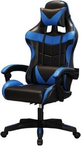 Chaise de bureau pivotante confortable pour longues sessions, idéale pour le gaming, le streaming et les e-sports, avec dossier ergonomique pour la maison et le café internet - Product Image 1