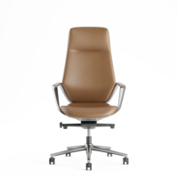 Chaise de bureau de direction pivotante SITSTAR à dossier haut en cuir PU, certifiée GREEN GUARD, pour commandes groupées d'entreprise
