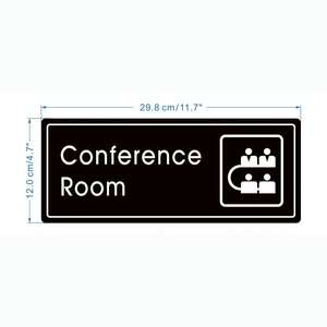 Plaque de porte de salle de conférence de haute qualité, entrepôt américain, livraison rapide, plaque en acrylique avec adhésif, plaque de bureau - Product Image 5