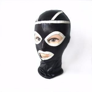 NOUVEAU Masque de bondage en cuir BDSM avec fermeture éclair pour les yeux et la bouche, accessoires de bondage, jeux pour adultes, produit sexuel - Product Image 3