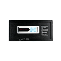 EXCELITE Cabinet banquier avec 2 serrures à clé ignifuge bureau personnalisé boîte à pistolet numérique biométrique petit grand résistant au feu hôtel coffre-fort