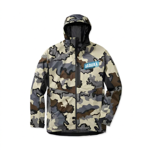 Chaqueta de caza para hombre, diseño de camuflaje verde, con capucha, resistente al viento, impermeable y transpirable, en oferta. - Product Image 1