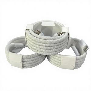 สายชาร์จเร็ว 5A แบบถักไนลอน 1 เมตร 2 เมตร 240 วัตต์ หัว USB-C to C สำหรับ <span class=keywords><strong>iPhone</strong></span> 15/16 Pro Max และเครื่องพิมพ์ ขายดี - Product Image 1