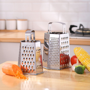 Popular Multipurpose Stainless Steel 4 Sides <b>Vegetable</b> Slicer Box Kitchen Cheese Silcer & Grater With Container - Product Image 2