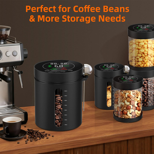 Rechargeable <b>Vacuum</b> Coffee Canister, Automatic Electric Airtight Food Storage <b>Container</b> with LED Display & Smart Pressure Sensor - Product Image 6