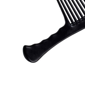 Peines de plástico negros al por mayor para peluquería, peines de dientes anchos para barbería - Product Image 3