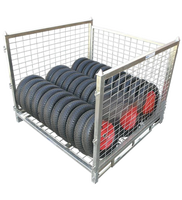 Cages et conteneurs de stockage en acier robustes, caisses en treillis métallique industrielles pour la logistique d'entrepôt et la manutention des matériaux