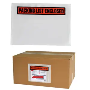 Clear Mailing Pouch Shipping Label Enclosed Bags Top Loading Packing List Envelope With Self-Adhesive For Packing Slips Invoice