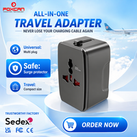 Foxcan petite taille propre brevet adaptateur secteur de voyage universel logo couleur personnalisé prise multi prise chargeur de prise électrique