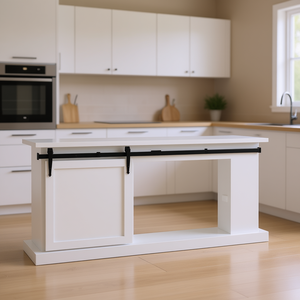 Kit de Puerta Corredera de Acero al Carbono Negro de 72 Pulgadas para Muebles de Cocina - Product Image 2