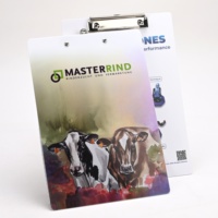 Portapapeles personalizado impreso con logotipo personalizado más vendido con portalápices Material PP para gestión de archivos de documentos de oficina y escuela