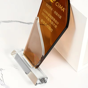 Mode couleur cristal double cristal combinaison Trophée Médaillés Trophée Souvenir hôtel réception décoration - Product Image 6
