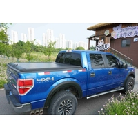 Couverture de benne rigide en aluminium rétractable manuelle robuste pour Ford F150 2009-2014 SuperCrew 5,5 pieds de large
