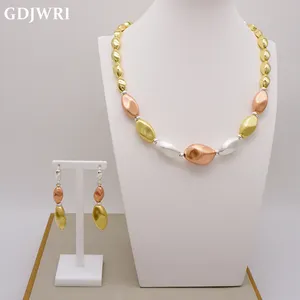 GDJWRI NB23 dubai jewellery wholesale 18k bridal sets gold plated jewelry