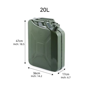 20L /5 Gal Gas Caddy-Conteneur de carburant en métal étanche pour voitures, générateurs et kits de survie Jerry Can 20L pour essence/diesel - Product Image 2