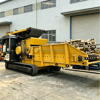 Broyeur de bois horizontal haute capacité, déchiqueteuse industrielle, broyeur forestier pour déchets de bois et branches d'arbres