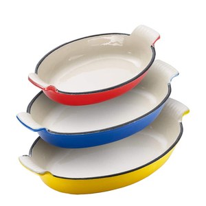 Plato para hornear de hierro fundido ovalado, personalizado, en forma de pescado, para mariscos - Product Image 1