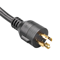 Kabel Adaptor RV 30 Amp NEMA L14-30P ke TT-30R, Kabel Y Splitter, Heavy Duty 10 AWG STW, Selubung PVC Fleksibel, Bersertifikasi ETL