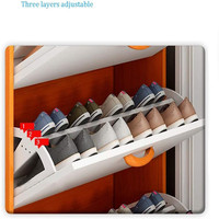 Armoire à chaussures avec talons hauts pour femmes, couleur mélamine Pure, pièces, italien, avec un tissu sec