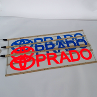 Özel El parlak Led araç ön camı çıkartmalar 5 yıldız istedi Led ışık Panel araba Sticker, yanıp sönen araba dekorasyon