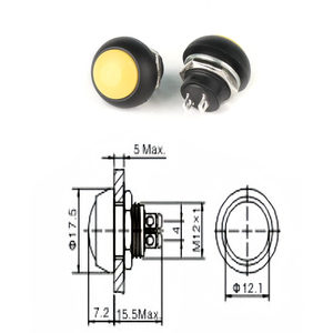 12 mét push button chuyển sanp trong nhựa màu đen 12 mét Power push button chuyển - Product Image 2