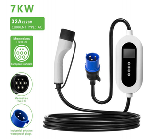 Câble de charge pour camping-car sur chantier, pistolet de charge EV 7KW 32A, courant réglable, protection multi-sécurité, norme européenne - Product Image 1
